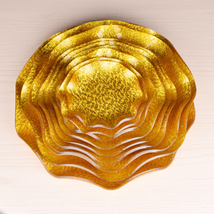 KTV melon seeds snack plate golden fruit plastic plate hotel snacks acrylic dried fruit candy plate