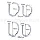 Cross-border e-commerce explosions D-shaped nose nail nose ring perforated-free lip ring hip-hop personality factory direct wholesale