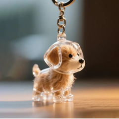かわいい子犬透明毛収納ボックス動物毛玉カプセルペンダント装飾記念ダストボックス収集おもちゃ