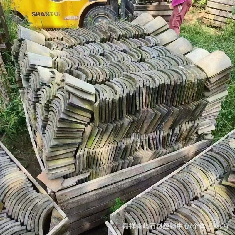 Старинная зеленая плитка Китайская садовая крыша украшает зеленые плитки