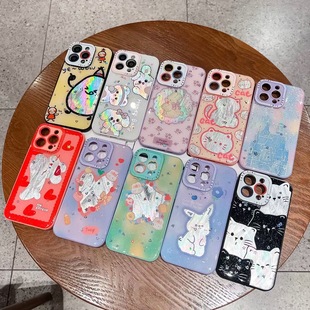Suitable for Angel Eyes Apple iPhone15Promax Phone Case Cartoon 14Plus Mirror 16 Girl Protective Case