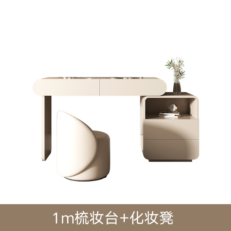 Simple y moderno lujo ligero armario de almacenamiento de la mesa de maquillaje en el dormitorio pequeño tipo de casa mesa de maquillaje de la mesa de maquillaje retráctil