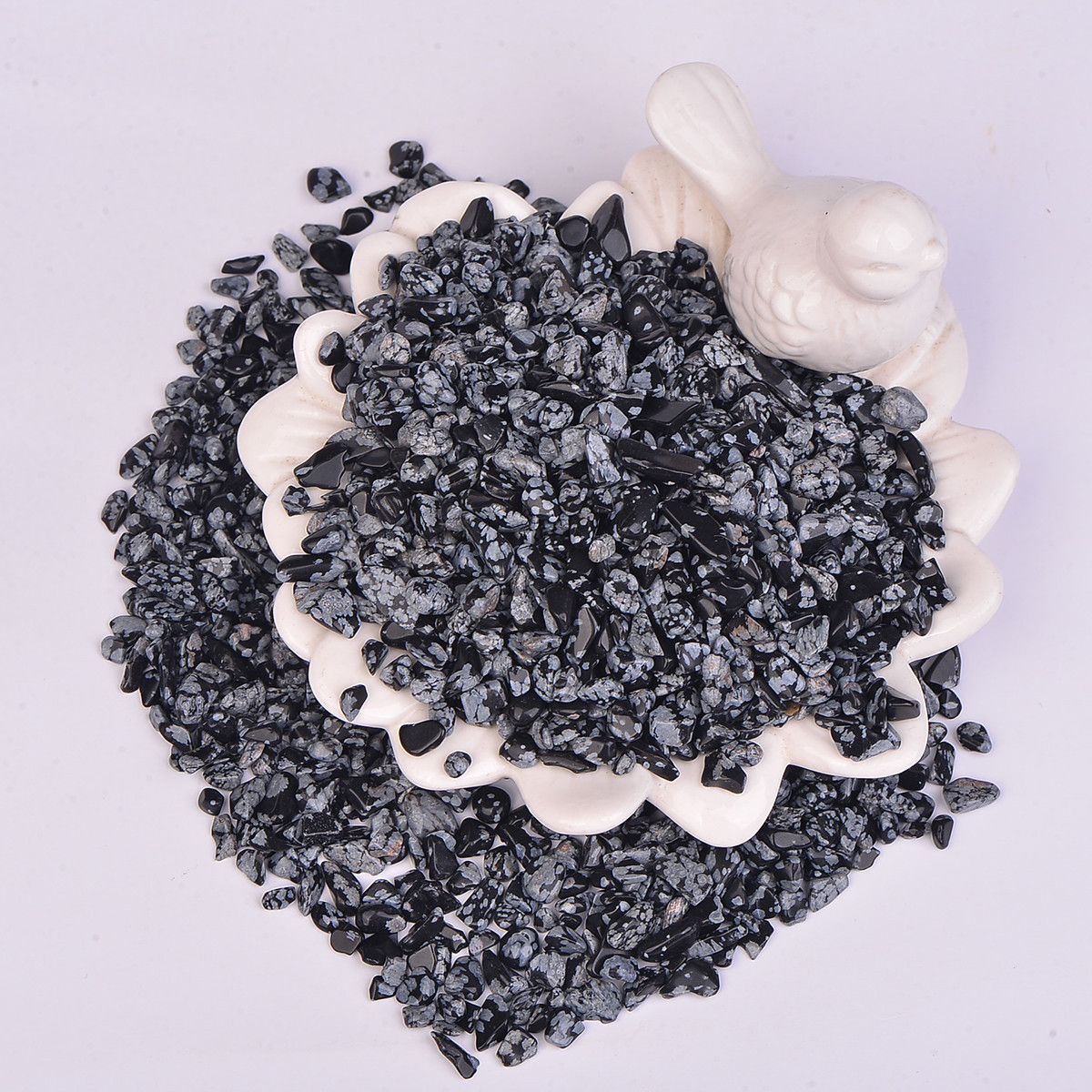 Snowflake obsidian / 3-5mm 100g