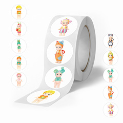 500 New Sticker Tape Sunny Angel Doodle Sticker Car Luggage Cup Sticker Wholesale