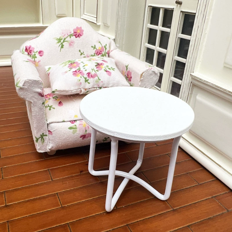 Doll house, white mini model, scale 1:12