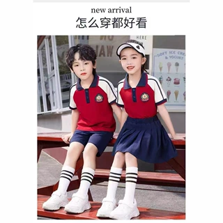 中小学生夏装男女套装长短袖上衣长裤