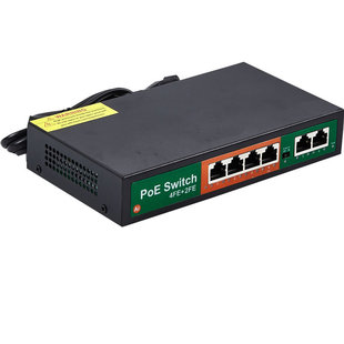 Security Monitoring Poe Switch Network Camera 4+2 Power Supply Signal Integrated 6-Port 100m Standard 48V-56V
