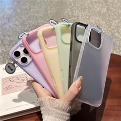 超薄型透明iPhone17promax用液体シリコン製スマホケース、Apple16一体型ボタン保護カバー