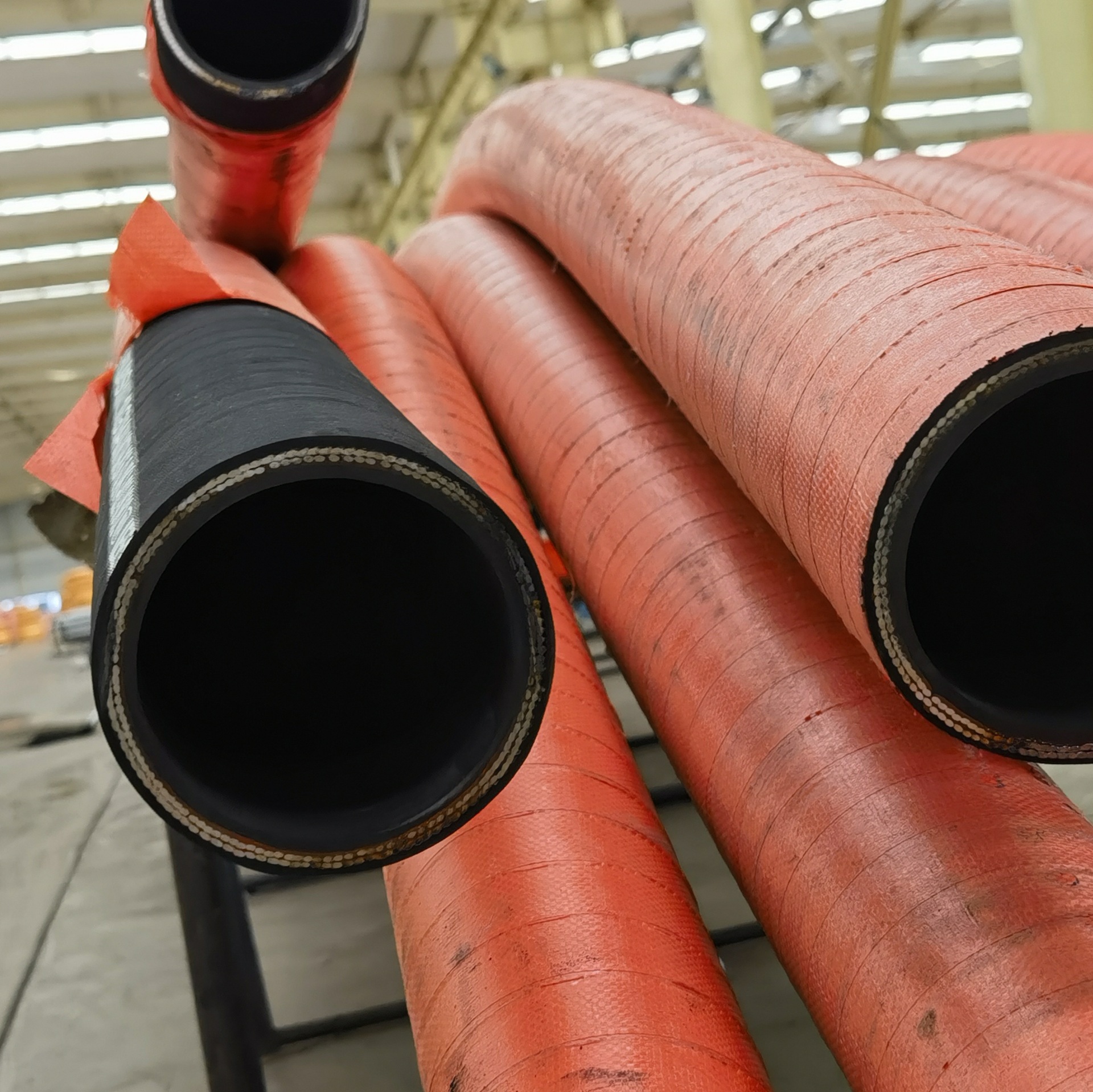 大口径法兰式胶管矿用钢丝编织胶管排吸泥隧道高压胶管输油输水管