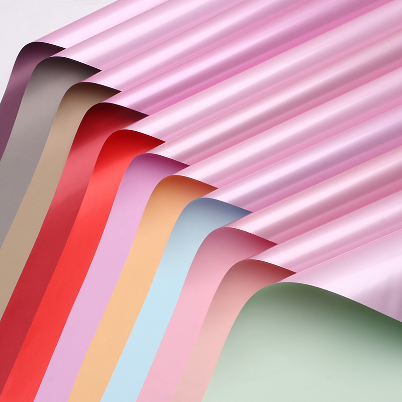 Papel de embalaje de flores de dos colores, papel de oro, papel de regalo de flores, papel de embalaje de flores