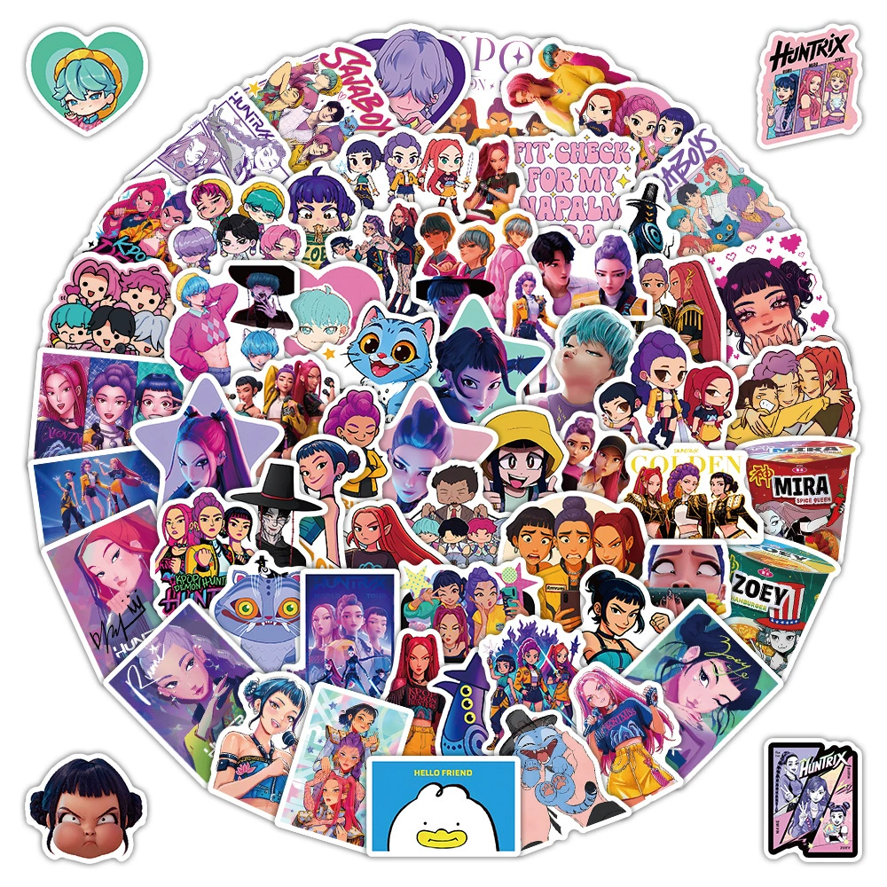 104 новых персонажа коллекции охотника на ведьм KPOP, Sticker коллекция, двухмерная анимация, оптом для дома