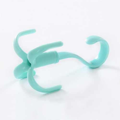 Multi-purpose hook, rotatable four-claw slipper rack, tie rack, scarf scarf coat rack, plastic hanging rack, clothes hanger hook