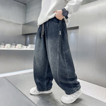 男童牛仔裤春秋款2025新款潮儿童宽松长裤秋装中大童休闲裤子洋气