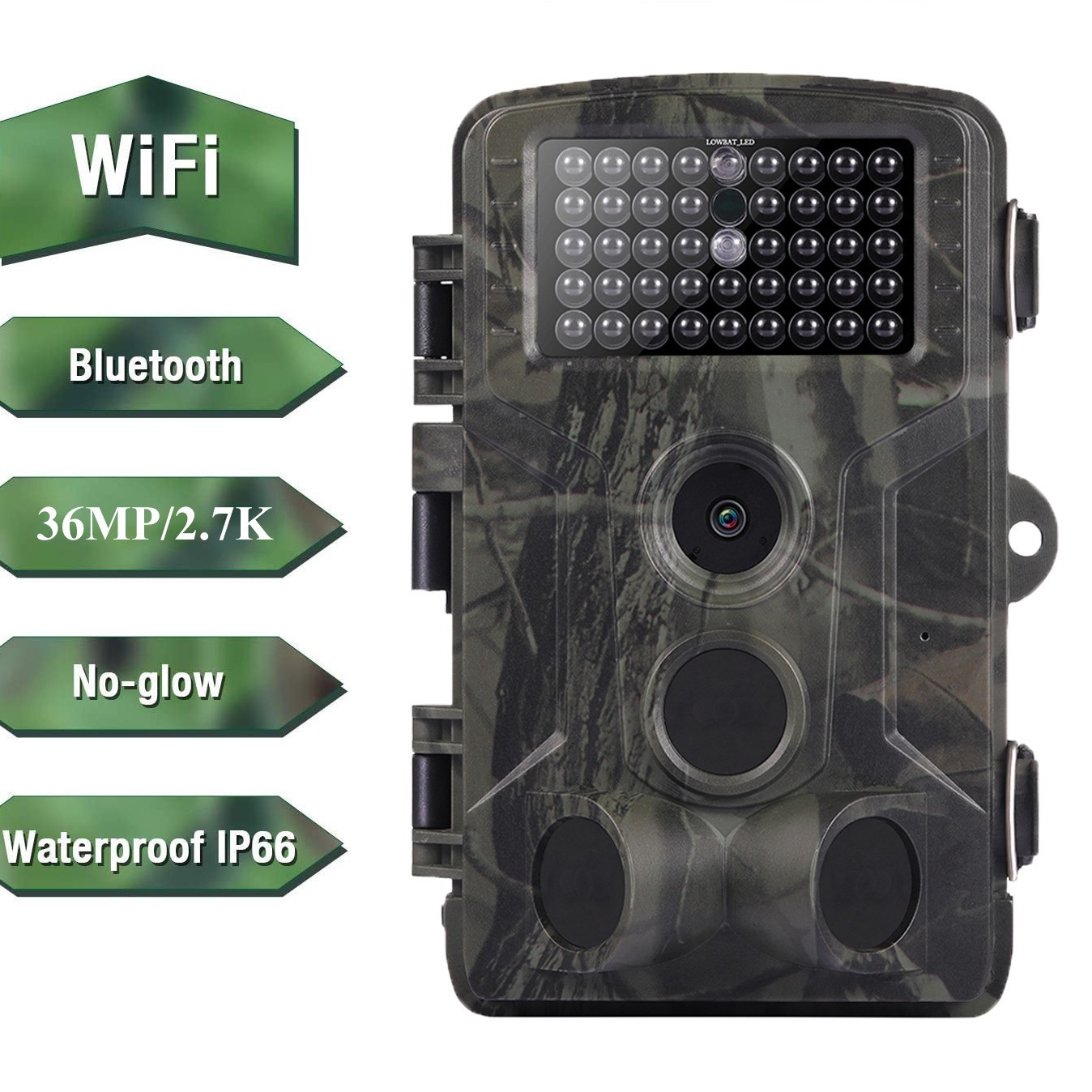 2.7K户外打猎相机WiFi-802Plus APP 远程手机控制36MP