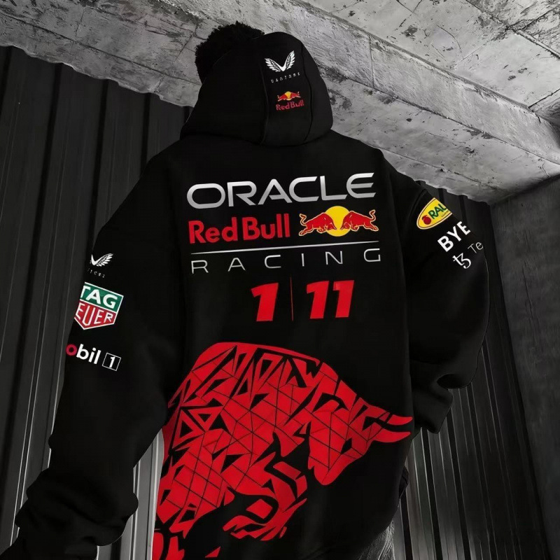 2026 Autumn/Winter Cross-Border Amazon Spring and Autumn Sports and Leisure Red Bull Racing 3D Printed Men's Hoodie Sweatshirt