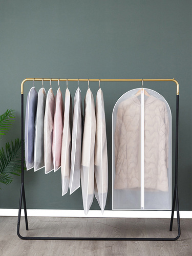 Clothes dust cover, home wardrobe hanging clothes bag, down jacket hanging transparent suit cover, closed coat cover