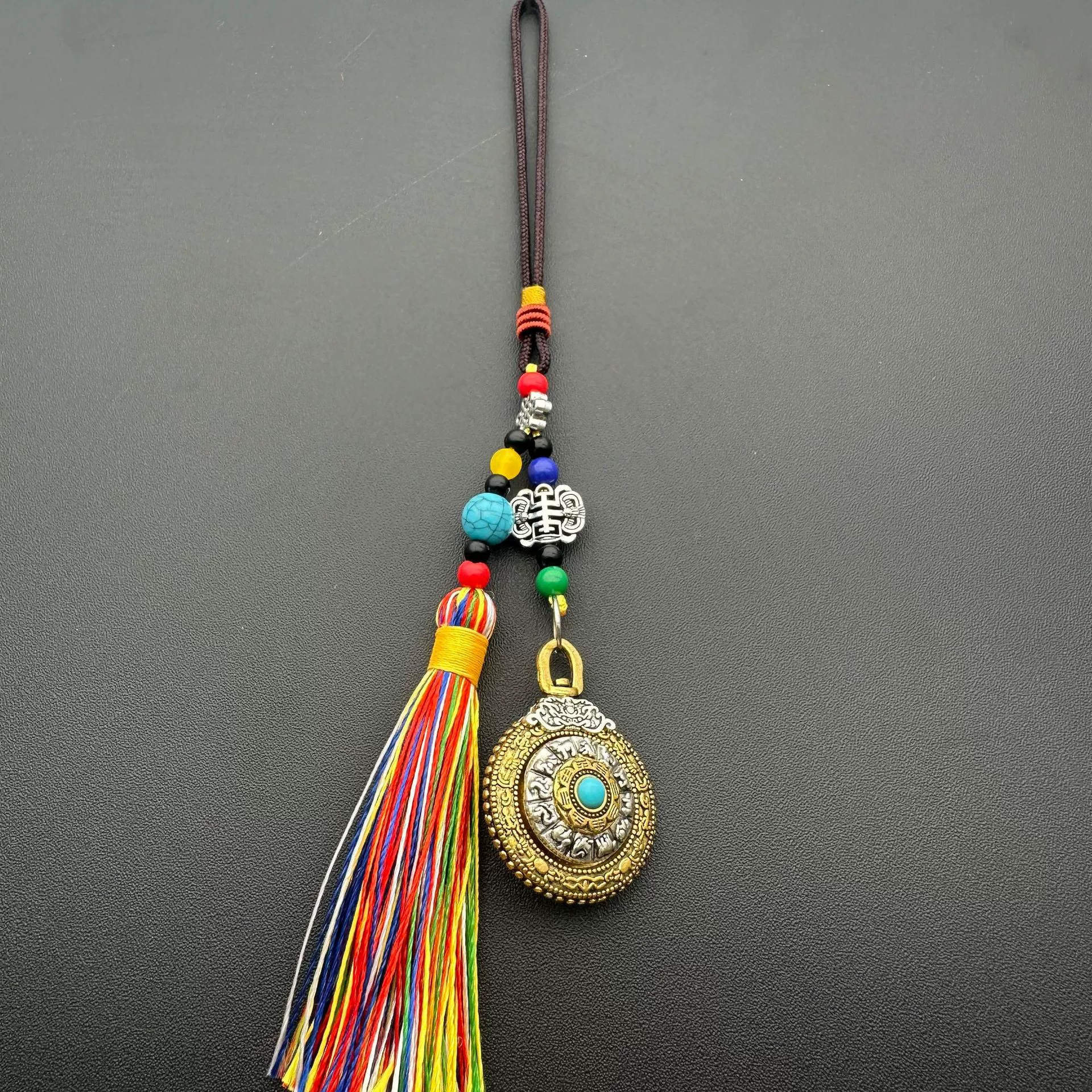 Double-sided ethnic pendant, accessory, Chinese horoscope, ethnic style