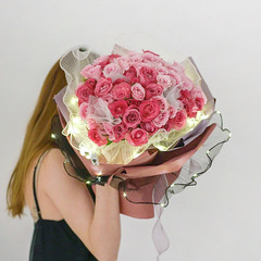 Light string wave flower ribbon light wave gauze atmosphere light gauze net gift cake flowers flower bunch material wholesale