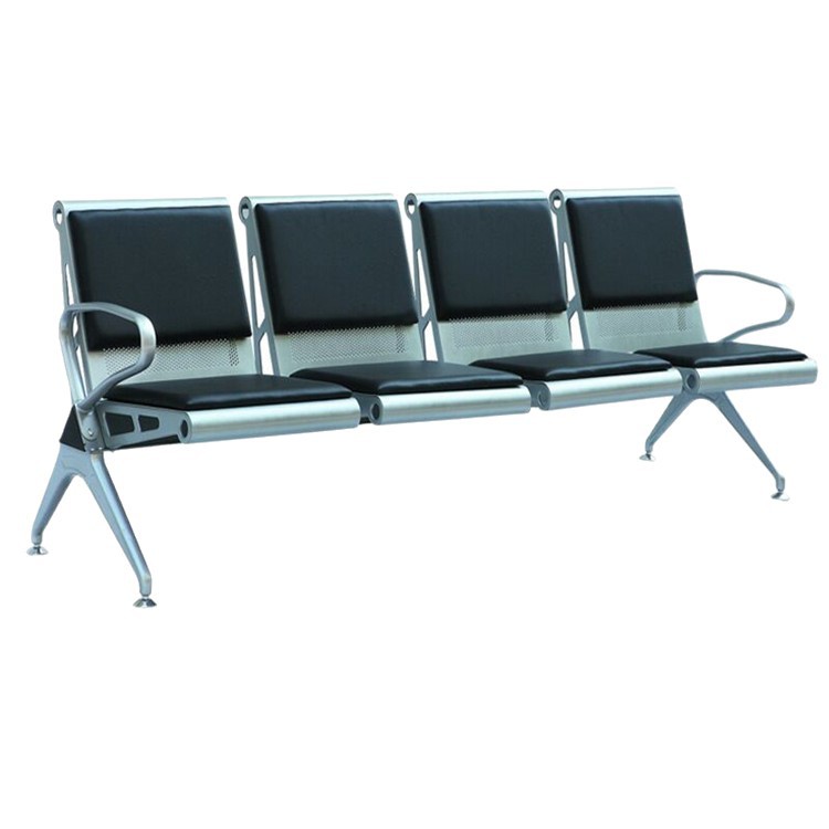 Fábrica mayorista, hospital, aeropuerto, estación de tren y otros lugares para descansar en espera de sillas de fila PU cojín de piel PU respaldo suave image 6