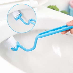 Children's toilet cleaning brush Small v toilet brush S-type gap brush curved small brush curved handle sanitary brush