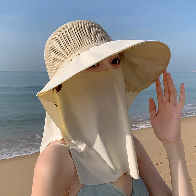 Summer silk mask, sun protection, UF-protection, with neck protection