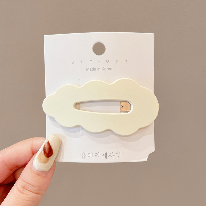 Tablero de Damas blanco y negro Plaid horquilla hembra ins Corea del Sur clip de pico de pato Mori clip sin costuras flequillo lateral clip accesorios para el cabello