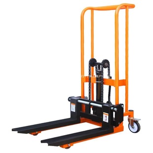Manual Mini Forklift Small Household Lift Truck Stacker Hydraulic Handling Pallet Truck Manual Stacker