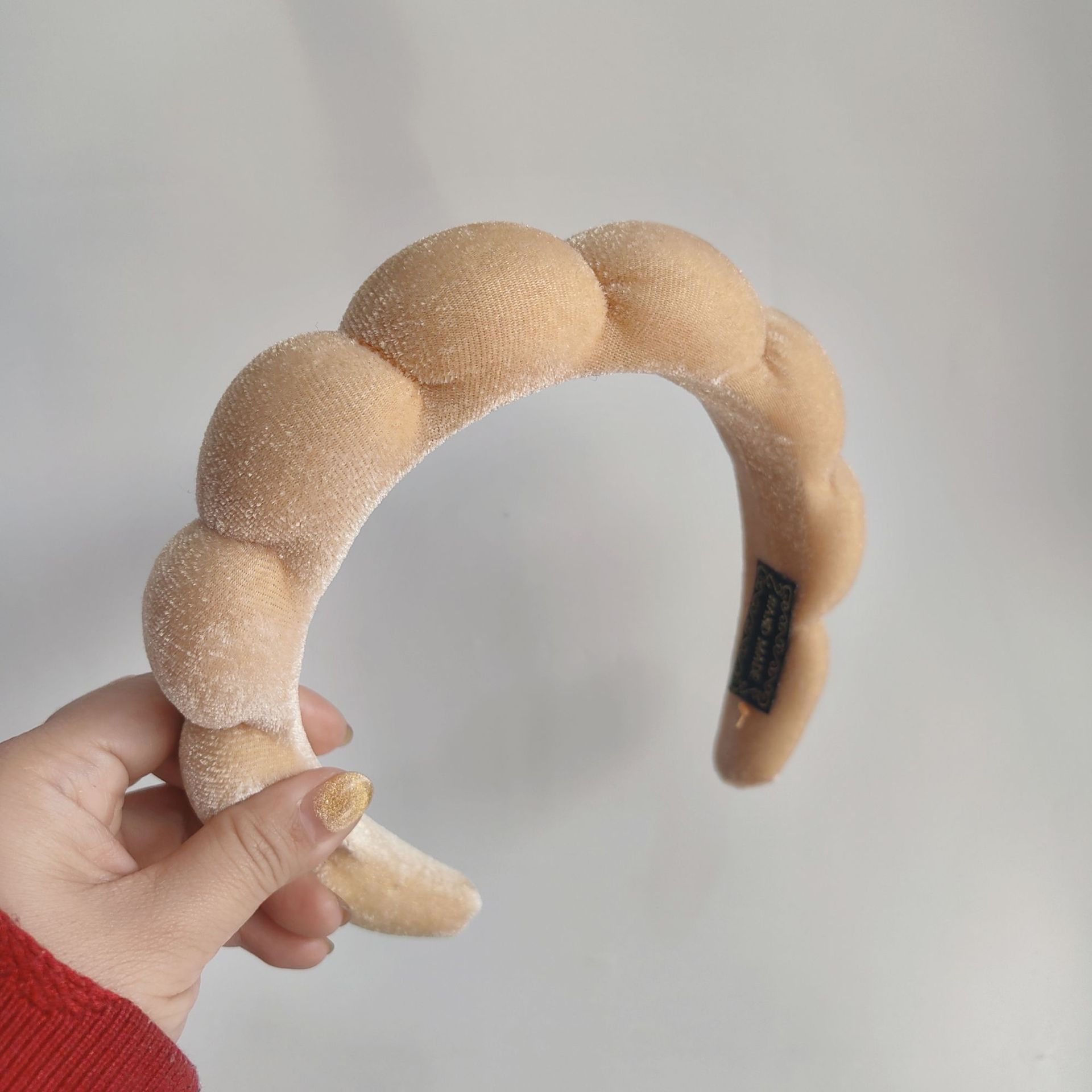 Diadema de Esponja tipo Nube de Tela para Lavado de Cara