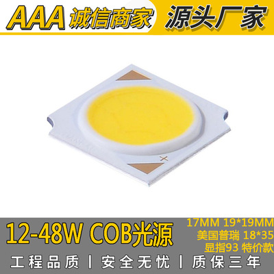 供應12-48WCOB燈珠17MM19*19MM現貨供應顯指93金線銅支架質保三年