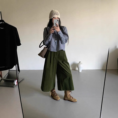 Liny 8分灯芯绒裤
