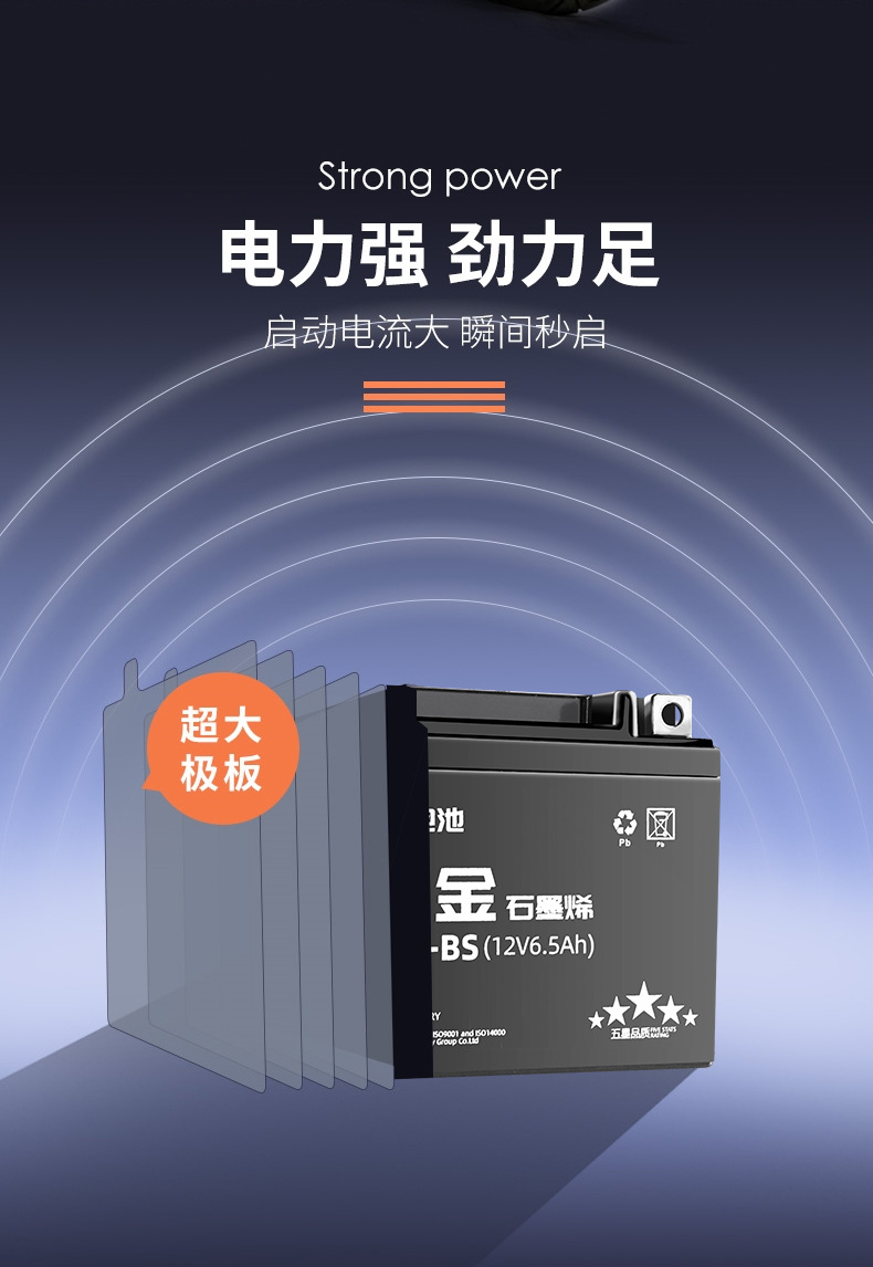 Tianneng Motorcycle Battery 12V Battery for 125 Scooter, Curved Beam Yamaha Suzuki Battery, Special True Black Gold