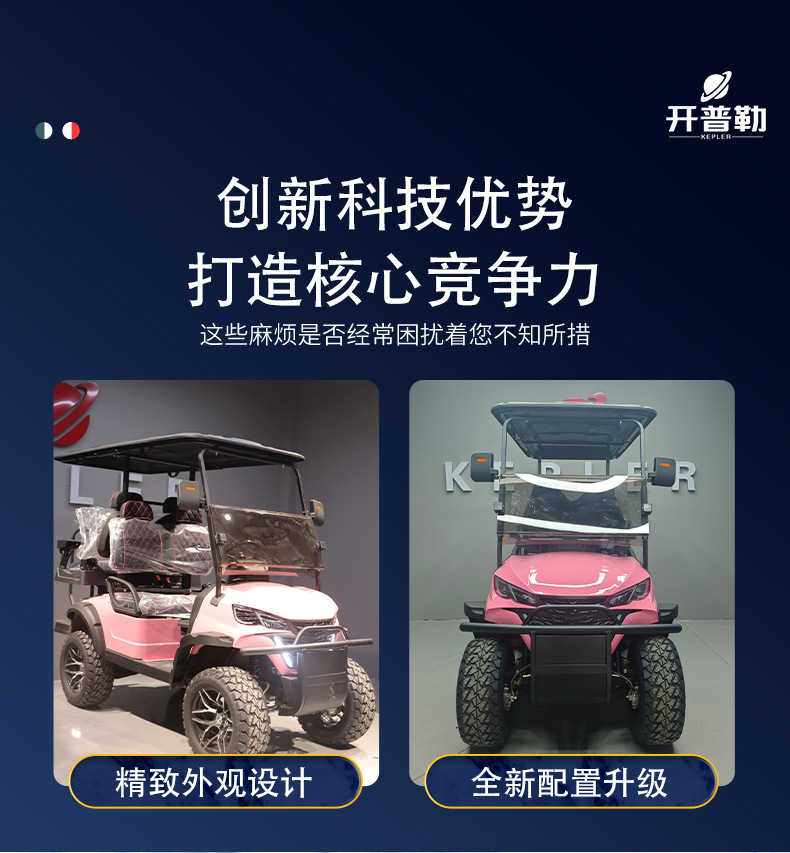 Factory Direct Sales Factory 2-Seater 4-Seater Four-Wheel Golf Cart Tourist Attractions Sightseeing Car Electric Golf Cart