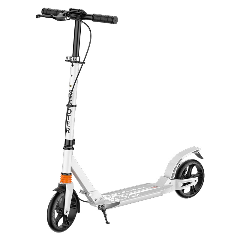 Nuevo scooter infantil resistente, scooter urbano plegable de dos ruedas grandes para jóvenes, con freno de mano para adultos.