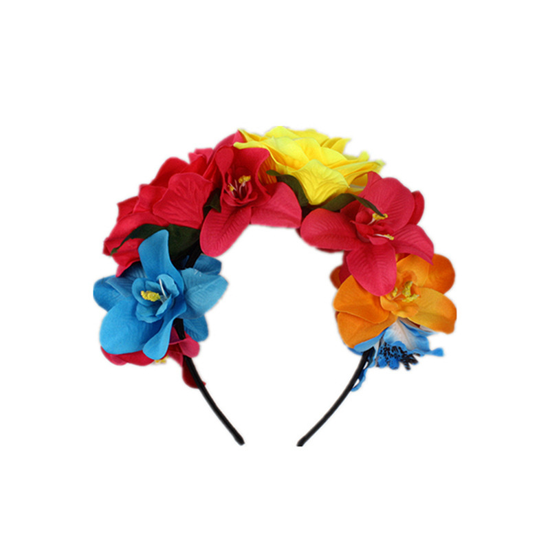 湖蓝色 兰花发箍1_800