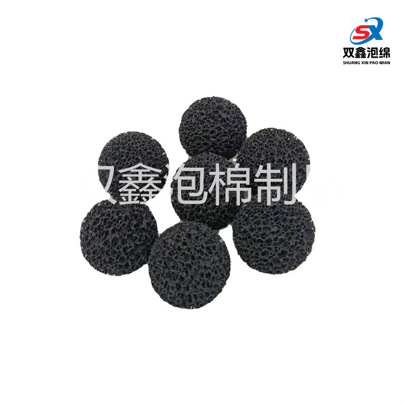 圆形挖孔海绵球 聚酯过滤海棉 浅蓝色清洁起泡球 爆破海绵片材