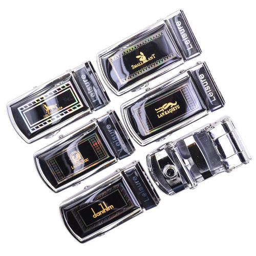 High-quality grinding rubber automatic buckle men's automatic belt round head Epoxy 40 iron buckle film brand automatic belt buckle head