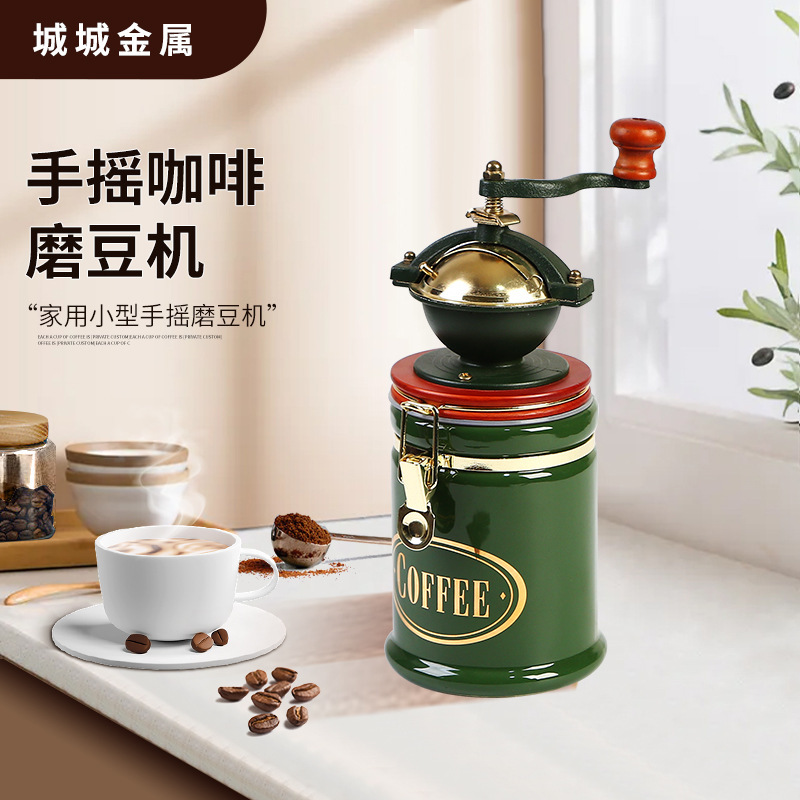 Hand-Cranked Coffee Grinder, Ceramic Grinder, Household Manual Coffee Bean Grinder Hand-Cranked Coffee Grinder, Ceramic Grinder, Household Manual Coffee Bean Grinder