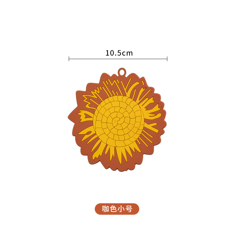 新型影葵家庭用食器断熱マット高温花型皿テーブル防熱碗水壺カップPVC食マット|undefined