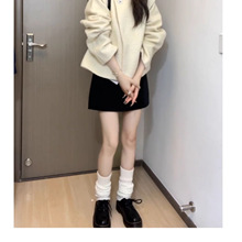 黑色毛呢半身裙女春2025气质韩版高腰a字紧身包臀裙秋冬显瘦短裙