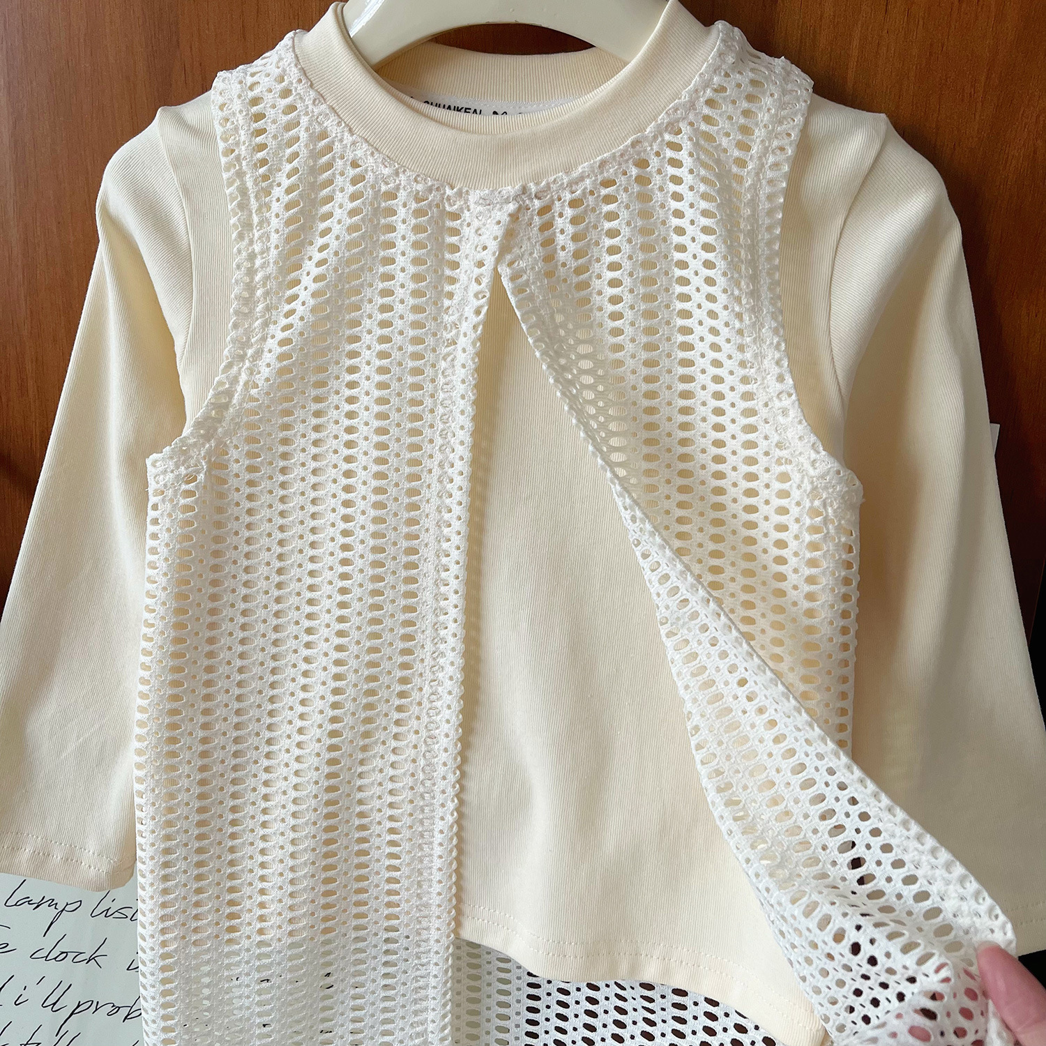 Mädchen 3-teiliges Freizeitset Mit Tanktop Langarmshirt Und Jeans_voghion.com