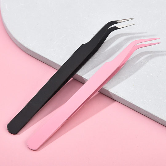 Factory Spot Elbow False Eyelash Tweezers Eyelash Artist Grafting Eyelash Curler Colorful Elbow Clip Tool