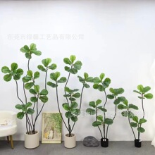 仿真琴叶榕绿植盆栽外贸人造无花果树高端客厅装饰盆栽仿生绿植