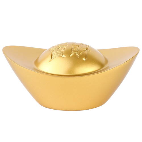 Gold ingot ornaments solid brass sand gold ingot copper paperweight simulation imitation gold and copper gold bars to attract wealth home living room
