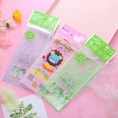 Cartoon Transformable Flowery Geometry Ruler for Children, Drawing Template Ruler Set, Gift, Wholesale