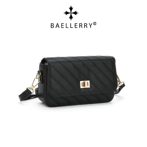Baellerry new women's bag cross-border quilted large-capacity lock buckle single shoulder diagonal zipper women's bag wholesale
