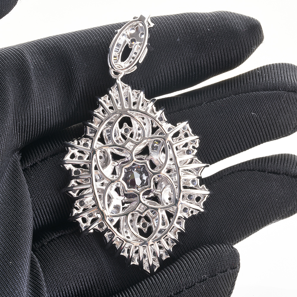 Cuadrado Radian corte rosa amarillo alto carbono colgante de diamantes 3 quilates accesorios de plata esterlina de lujo ligero de alta calidad