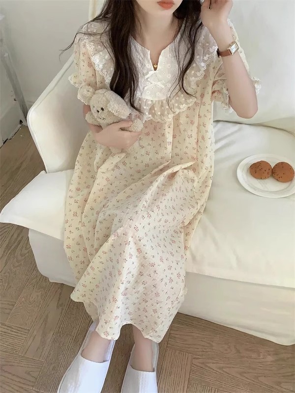 2025粉色kt猫睡裙2025年夏季新款睡衣女甜美网红风宽松家居服官方|undefined