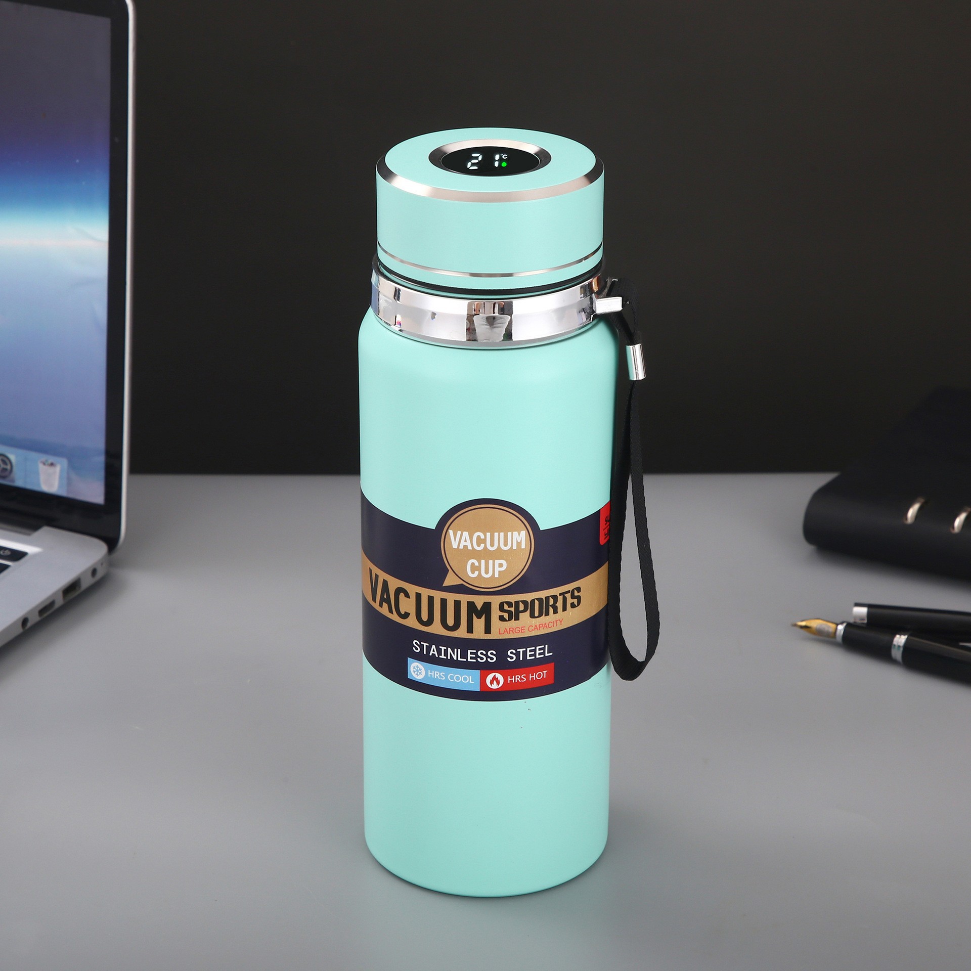 Nuevo 316 de acero inoxidable inteligente taza aislamiento térmico portátil moda té gran capacidad coche deportivo hervidor