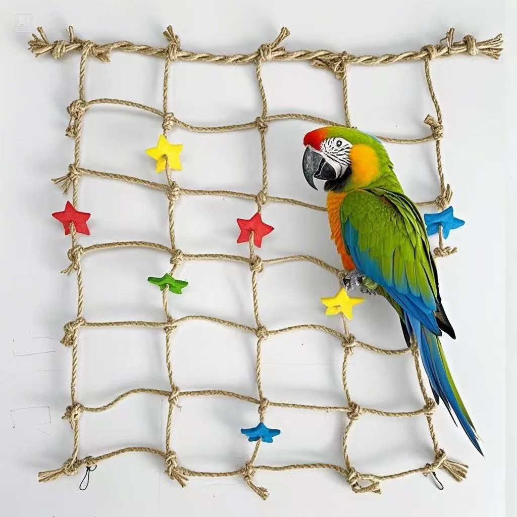 Плетение попугая Amazon, альпинистская сетка, игрушка для попугая, хомяка, белки, гамак, сетка для домашних животных, товары для птиц
