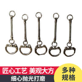 批发鸡亦扣蛇链鸡亦扣带链子钥匙链钥匙圈环G字扣DIY网链钥匙扣